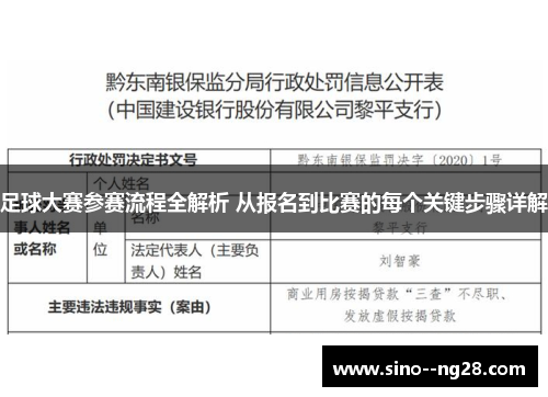 足球大赛参赛流程全解析 从报名到比赛的每个关键步骤详解